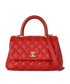 Small Coco Top Handle, £3,400, Handbags, Red, Caviar Leather, Front view